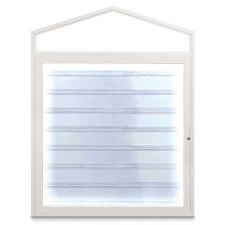 United Visual Products Sliding Door Indoor Enclosed Corkboard, 4 UV9025ACS-GOLD-SURF